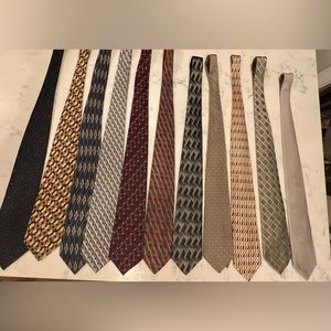 Varied Brand Lot of 11 Men’s Neck TIES Preowned EUC